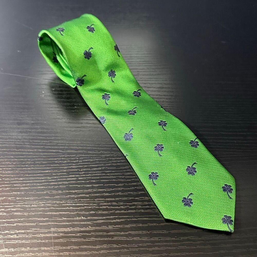 Lucky Green and Blue Hennessey Neck Tie